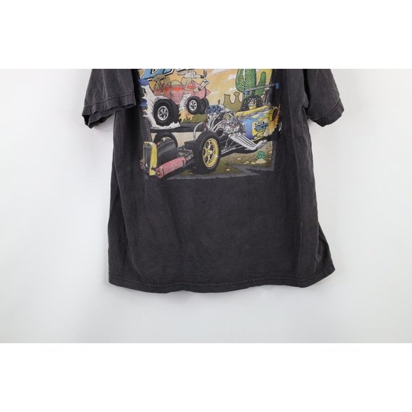 Vintage 90s Streetwear Mens XL Faded Coyote Express Racing Double Sided T-Shirt - Picture 8 of 9